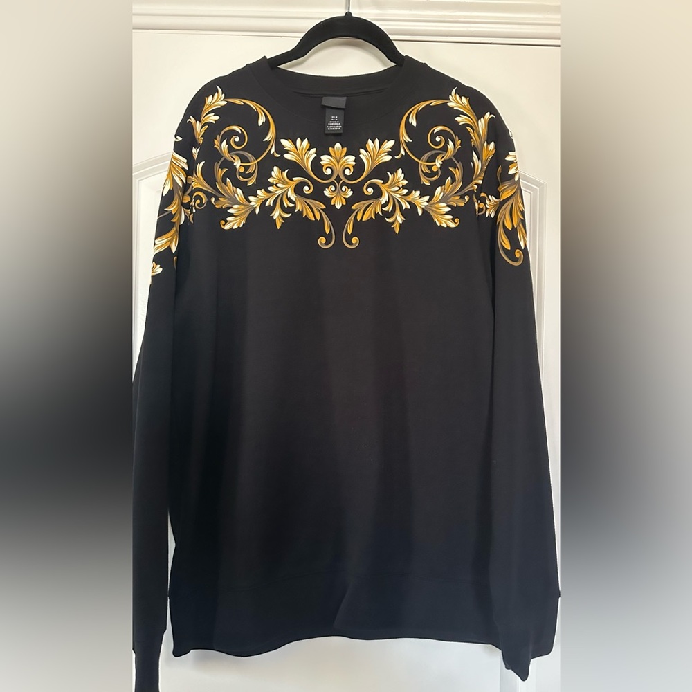 Black & gold H&M Sweatshirt Medium Size